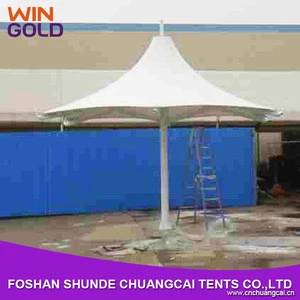 Commercial custom high peak fabric canopy membrane structure for car parking