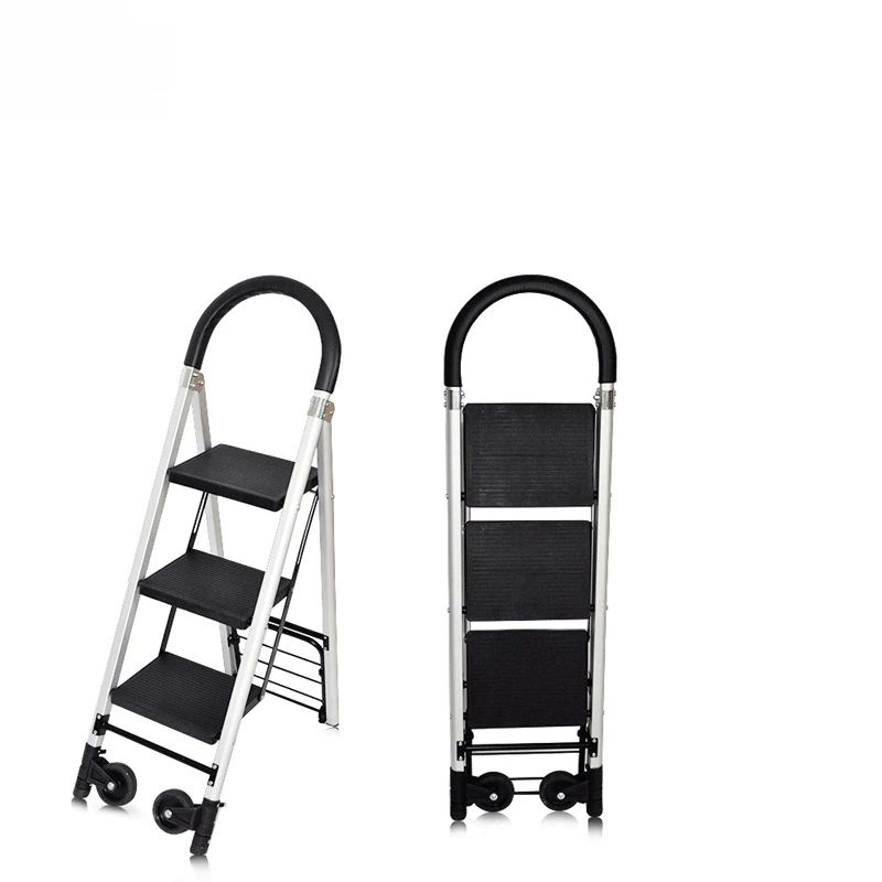 Compact Aluminum Foldable  and Portable Light weight Step Fold Up Stair ladder