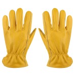 Cow Split Leather Work Gloves Driver Gloves Multifunction Truck Warehouse Garden Farm Men Women Outdoor Work Gloves