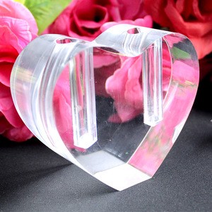 Creative transparent heart-shaped acrylic flower vase