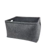 custom collapsible foldable Handmade woven felt firewood storage basket felt laundry basket bag