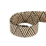 Custom Design Extra Long Women Casual Knitted Fabric Woven Grass Bamboo Belt For Jeans Multi-color