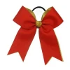 Custom Handmade Green Grosgrain Ribbon Bow Teenage Girls Cheerleading Hair Accessories Large Glitter Ribbon Bow