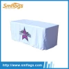 Custom logo printed polyester trade show rectangle fitted table cloth