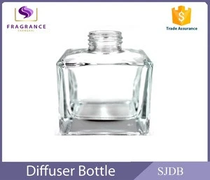 custom made glass perfume bottle crystal square perfume glass bottle