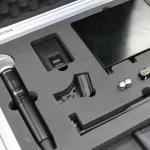 Custom Portable Alloy Aluminum Tool Box For Microphones Hard Case Tool Box With Sponge