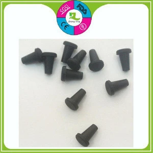 Custom silicone spills NR cork black rubber plug fluororubber stopper