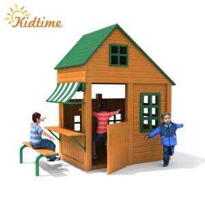 Custom size children outdoor wooden playhouse for residential park