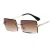 Import Customised funny luxury fashion vintage small rectangle multi color rimless square sunglasses from China