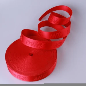 customized 35mm blue/red/white colored nylon webbing