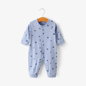 Customized Baby Clothes Kids Clothing Long Sleeves Organic Cotton Baby Pajamas For Spring Soft Baby Rompers