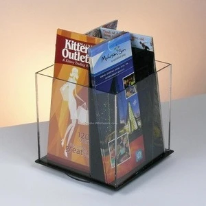 Customized design acrylic outdoor magazine rack,acrylic brochure holder