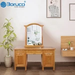customized home center and hotel furniture modern mirrored bedroom dresser with mirror