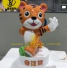 Customized hyper realistic cartoon sculpture resin life size anime statue tiger