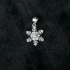 Customized Jewelry Rhodium Plated Cubic Zirconia Snowflake Earrings Pendant Charm 925 Sterling Silver Fashion Jewelry Sets