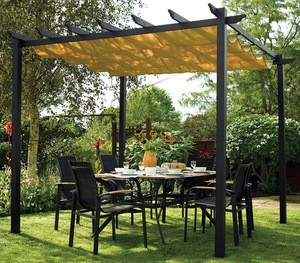 Customized outdoor metal framed canopy arbour aluminum pergola