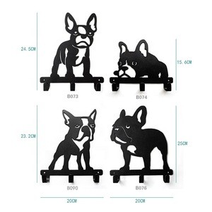 Cute decorative multifunction bulldog garment coat wall mounted hooks /original design dog-shaped cast iron hanger hook
