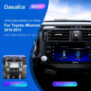 Dasaita 10.2&quot; IPS Screen Android 10.0 Car Radio 1din for Toyota 4Runner DSP2014 2015Navigation GPS