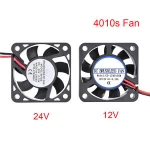 DC 12V 24V Small Exhaust Fan 4010 2Pin Mini Cooling Brushless Fan 40MM 40x40x10mm for 3D Printer