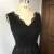 Import DE003 Black Blingbling Lace Decorating V-neck Sleeveless Floor Length Bridesmaid Dresses Evening Dress from China