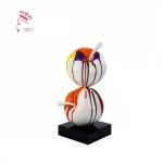 Decorative Ornaments Abstract Colorful Statue Apple Shape  Sculpture Home Decor