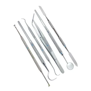 Dental Examination set of 3 ,Sickle Scaler U6/H7 ,Mirror Handle ,Mouth mirror , Cement Spatula , William Probe , Probe 23