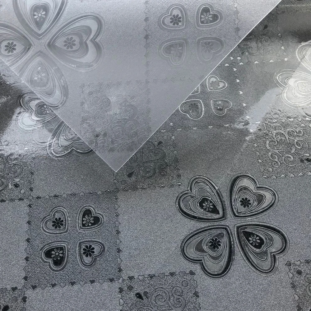 DERFLEX Crystal Clear Nappes PVC Transparent Embossed Color Tablecloth