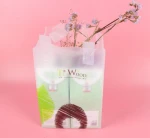 design your own standing printed tote transparent stand up gift clear plastic shopping garment packaging bag