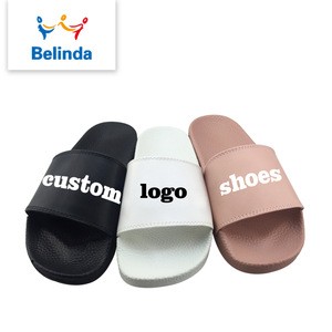 Designer Shoes Lady Slide Sandal Made Printed Logo Woman 2019 Custom Slippers