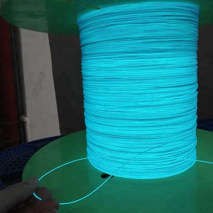 Diameter 0.8mm/ 0.9mm  thin EL Lighting Wire for knitting weaving advertisement