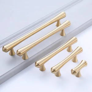 Direct Supply Modern Gold T bar Solid Brass Hardware Drawer Handle and Knob