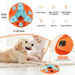 Dog Feeding Toy Dog Slow Food Bowl Pet Puzzle Slow Food Toy Interactive Feeding Turntable Training