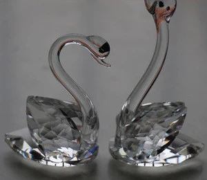 double swan crystal gift for wedding gift