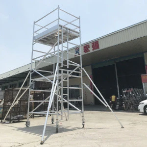 Double width scaffolding aluminium High Quality scaffolding frame Tower with Ladder
