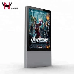 Dual sided advertising light box for shopping mall