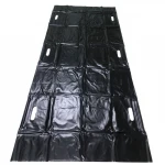 Durabel Waterproof 0.25mm PVC Clear Name Card Pocket European Mortuary Funeral Cadaver Dead Body Bags with 6 Handles