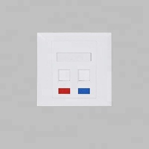 Durable Well-made  2 port 86*86mm wall face plate with white