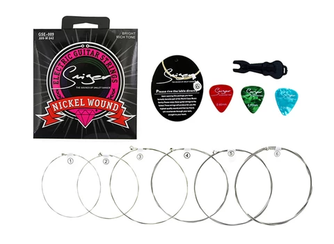 E-shop hot sale custom musical instruments accessory bundle different gauge electric guitar strings set