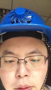 Eco-friendly solar fan helmet engineering Cap safe construction Safety Helmet