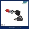 Electronic Key Switch ON OFF Lock Switch Lock Security Power Switch Tubular Terminals+2 Keys 2 Position