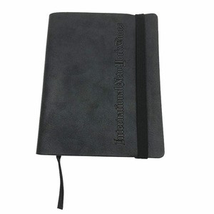 Embossed Logo Custom Design Inner Page Book Printing PU Leather Soft Cover Business Journal with Back Envelop