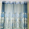 Embroidered Home Curtain Sheers Living Room Elegant Tulle Drape Panels Clear European Luxury Voile Curtains