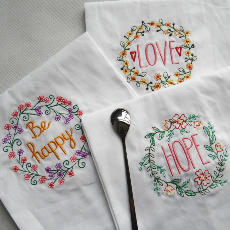 Embroidered wine glass towel high-grade household cloth art napkin