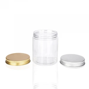 Empty Cream Butter Scrub Container 30ml 150ml 250ml 500ml Food Grade PET Clear Plastic Cosmetic Jar With Screw Top Lids