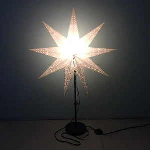 Enneahedral Paper Star Floor Lamp For Living Room Decoration