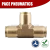 Import Equal Union Tee, Brass DOT Air Brake Fittings for Nylon Tube OD 1/8" 1/4" 3/8" 1/2" 5/8" 3/4" from China