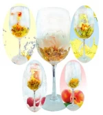 Eu Standard Organic Blooming Flower Tea/Health Chinese Green Tea Flavored Flowering Blooming Tea