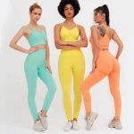 European and American knitted seamless peach hip lifting pants sports fitness seamless yoga apparel women