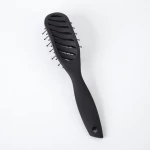 Excellent Quality Black Handle Nylon Curved Comb Plastic Paddle Detangling Hair Brush Vent Heatproof  Brush