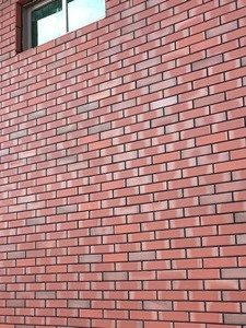 Exterior wall clinker brick slips tiles
